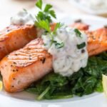Salmão ao Forno e creme de Batatas