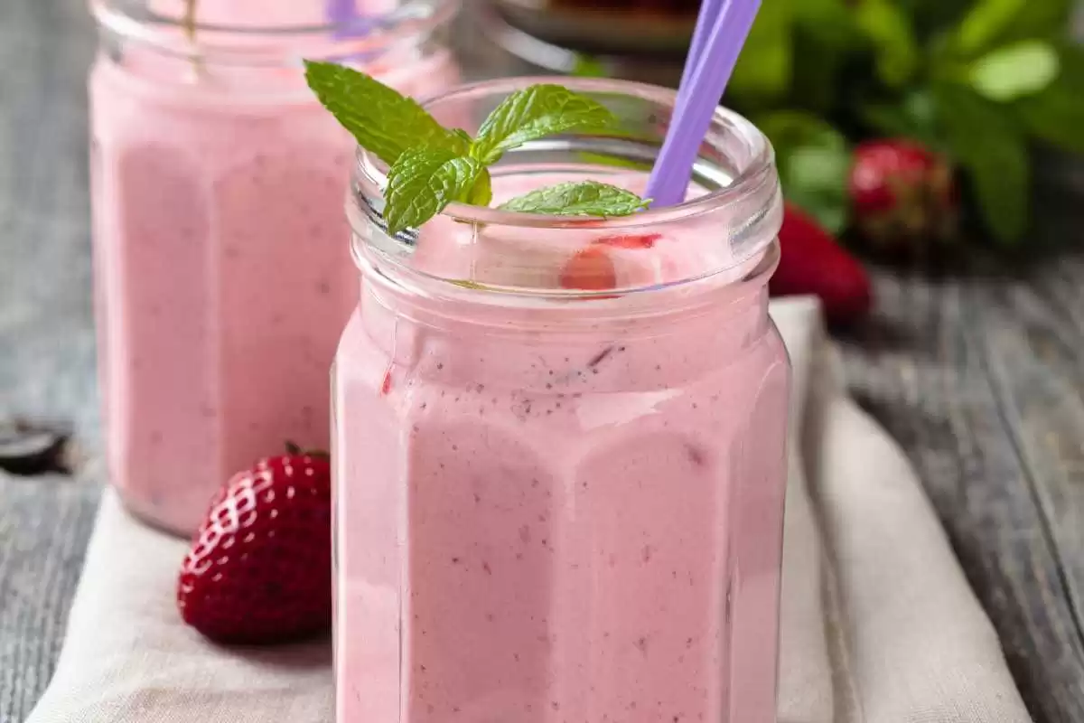 Milk-Shake Poderoso de Morango