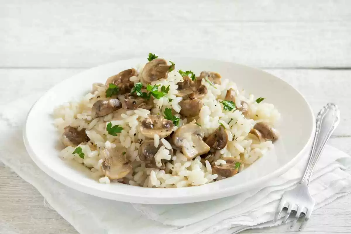 Risoto de Cogumelos com Queijo