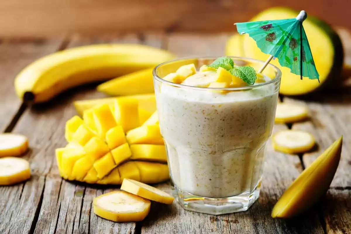 Suco de Manga e Banana Cremoso