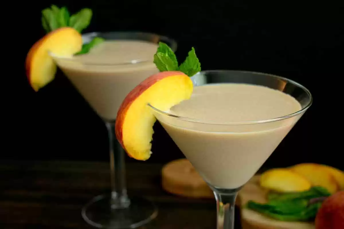 Batida Caipira de Pêssego